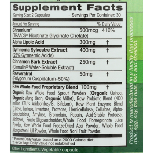 Emerald Labs  Blood Sugar Health, 60 Vegetable Capsules