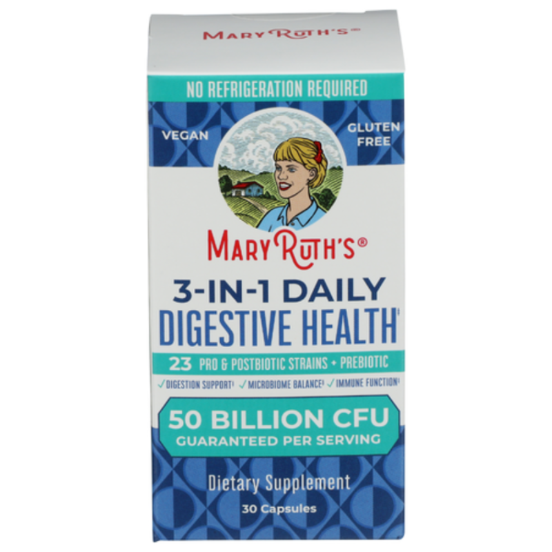 MaryRuth's 3-in-1 Daily Digestive Health 30 Capsules