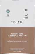 Tejari Organic Cacao + Greens Plant Protein Powder - 16 oz (1 lb / 454g) - Clean Label