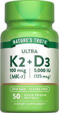 Nature's Truth Ulta  K2 D3  50 Quick Release Soft-gels