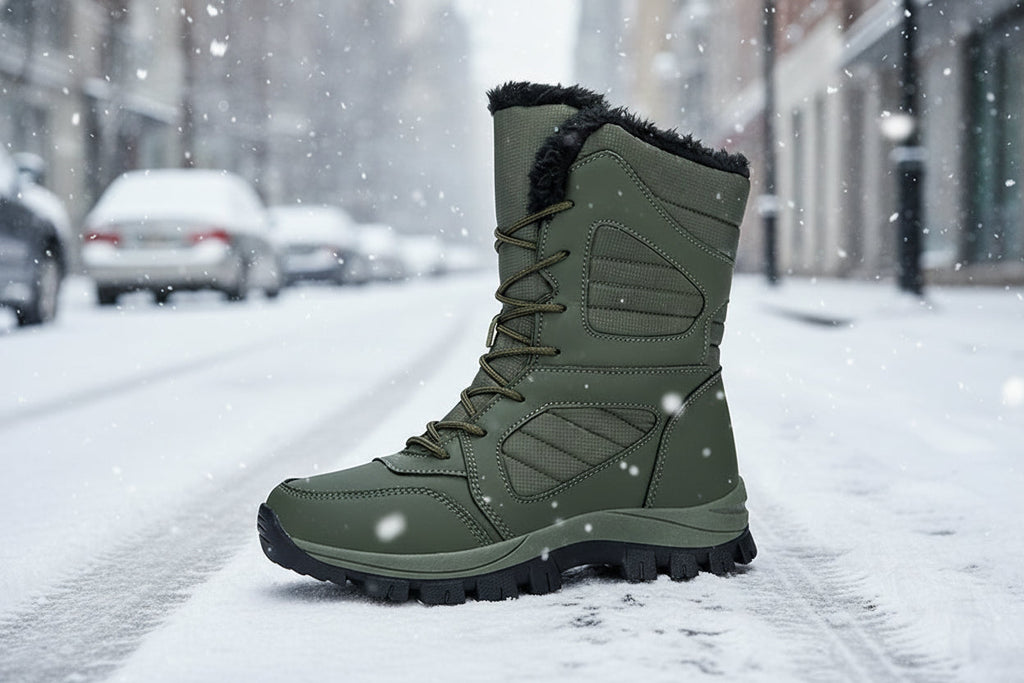 Women’s High-Top Winter Snow Boots – Fleece Lined Waterproof Cotton Boots