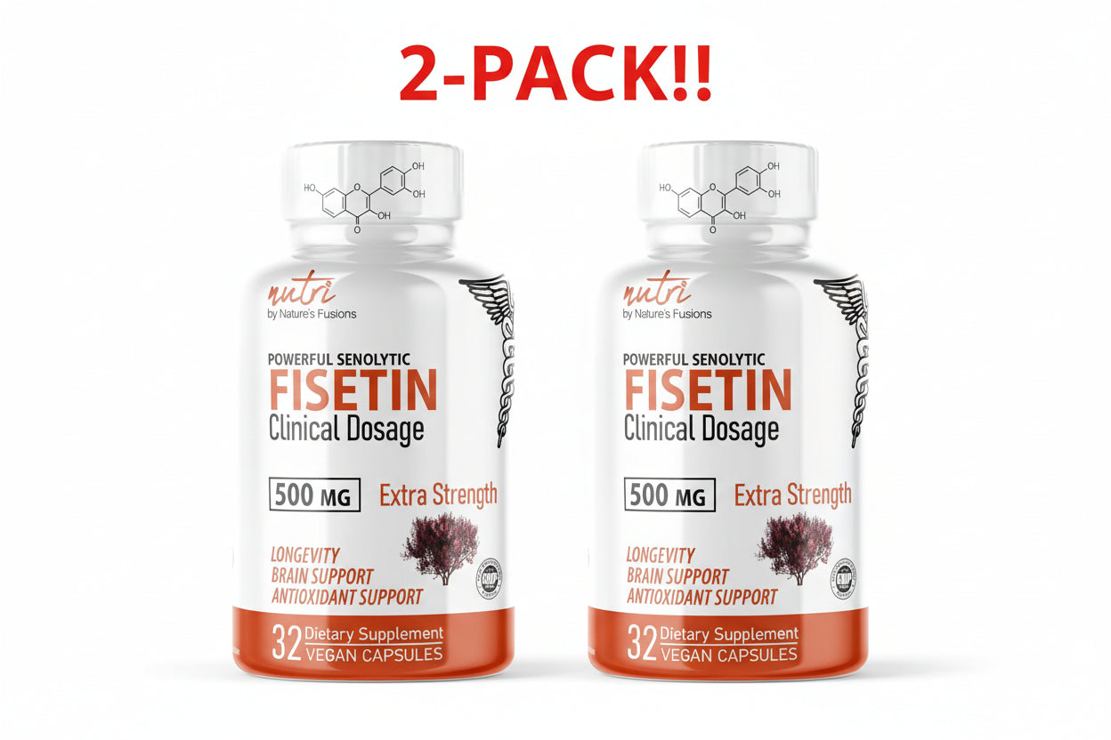 Nature's Fusions Nutri Fisetin 500mg 32 Vegan Capsules 2Pack! 64 Capsules Total