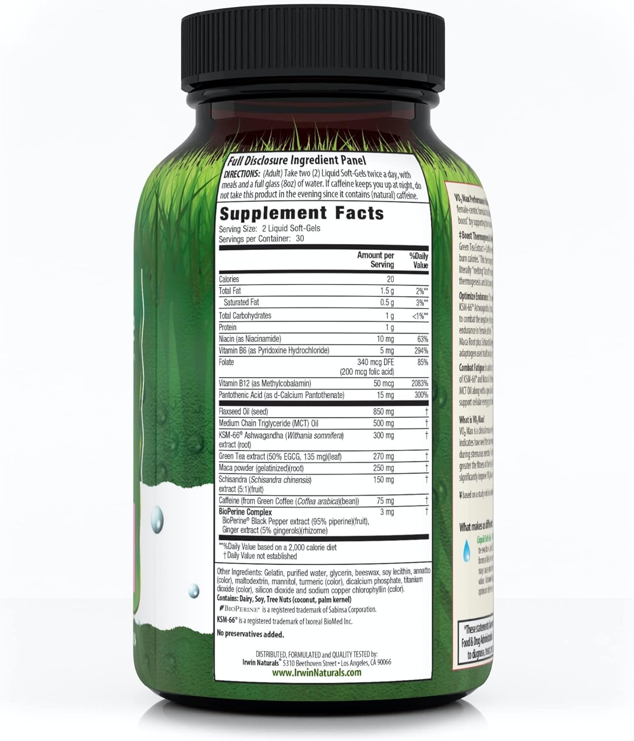 Irwin Naturals  Performance Fat Burner 60 Liquid Soft-gels