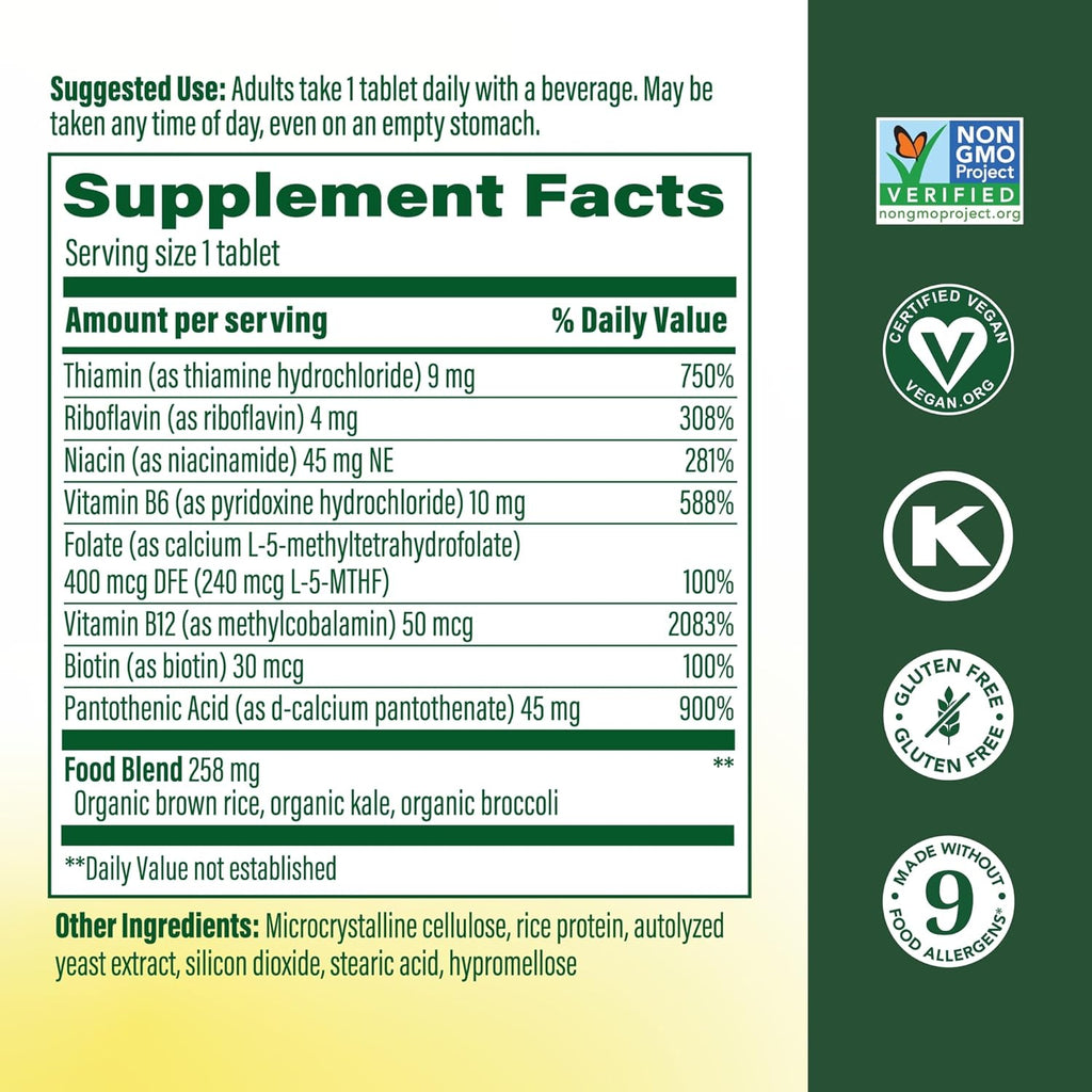 MegaFood Balanced B Complex Unflavored 90 Tablets