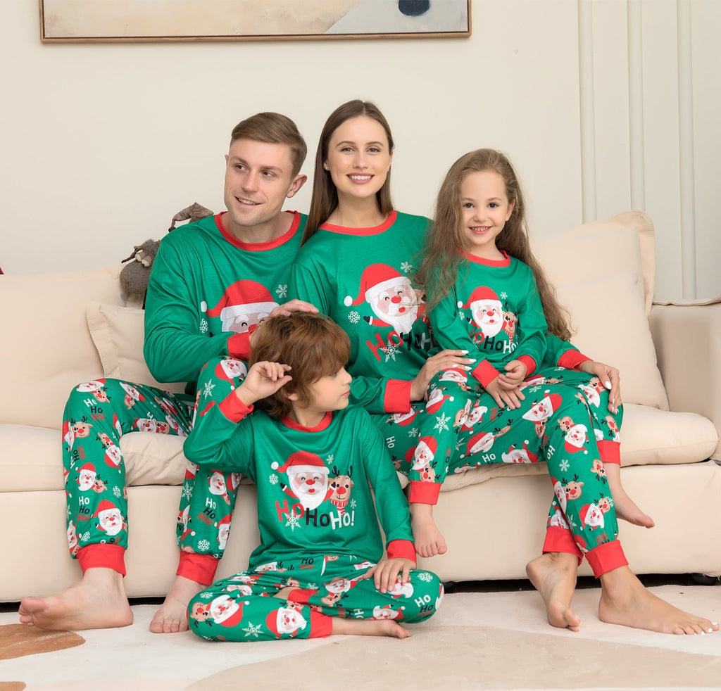 Family Matching Christmas Pajamas Set – Santa Claus Top & Sleepwear for Family