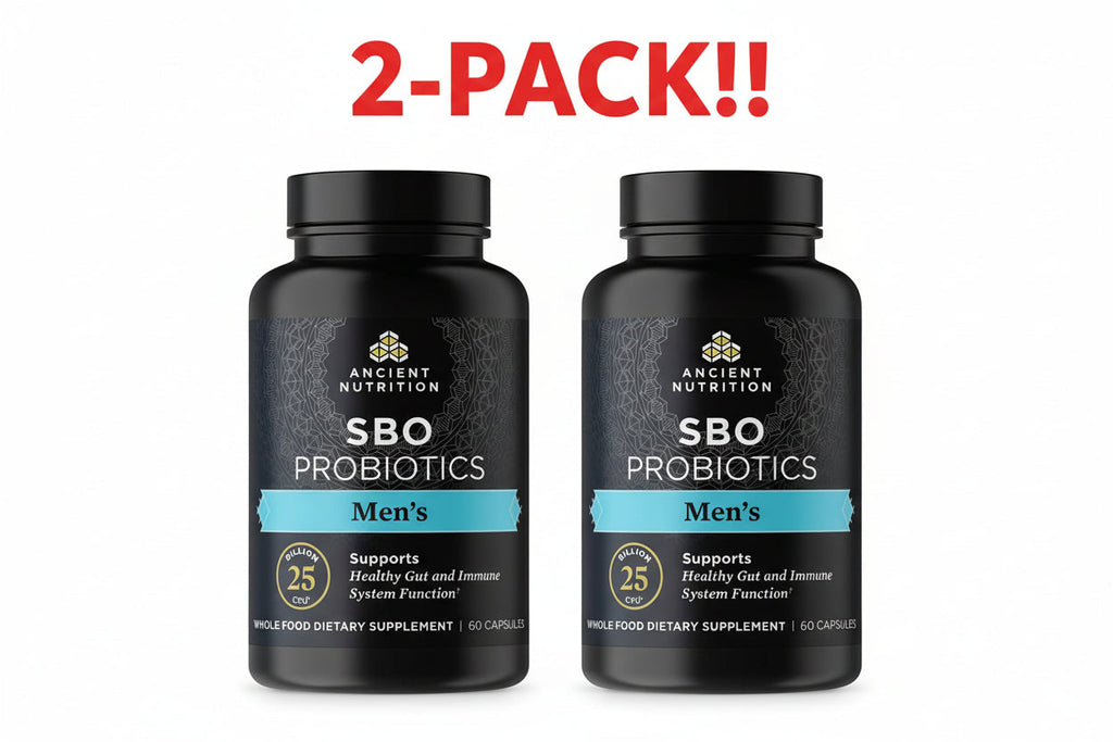 Ancient Nutrition SBO Probiotics for Men, 25 Billion CFUs, 60 Count – Double Pack! (120 Total Capsules) Plus Available DISCOUNTS!!