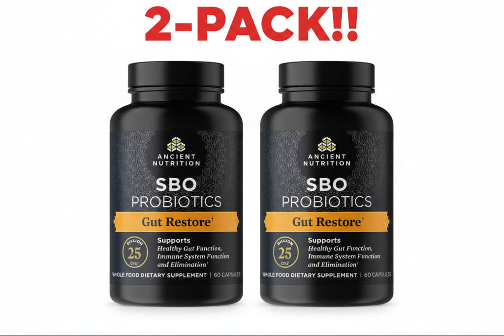 Ancient Nutrition SBO Probiotics Gut Restore, 120 Capsules (2 x 60 Count) – Double Pack!