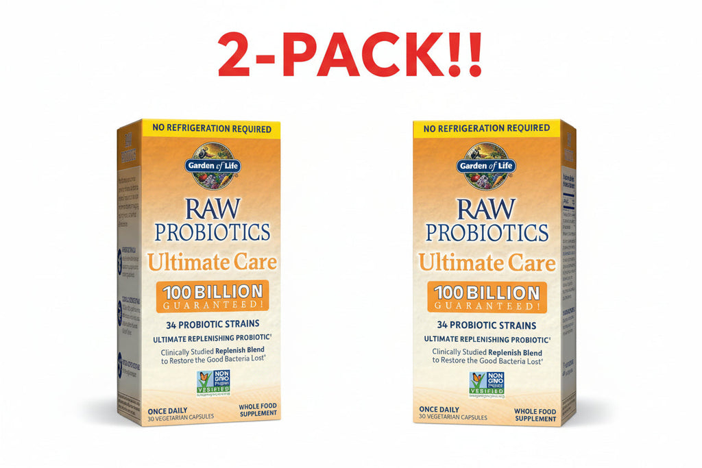 Garden of Life RAW Probiotics Ultimate Care 30 Vegetarian Capsules 2Pack! 60 Capsule Total