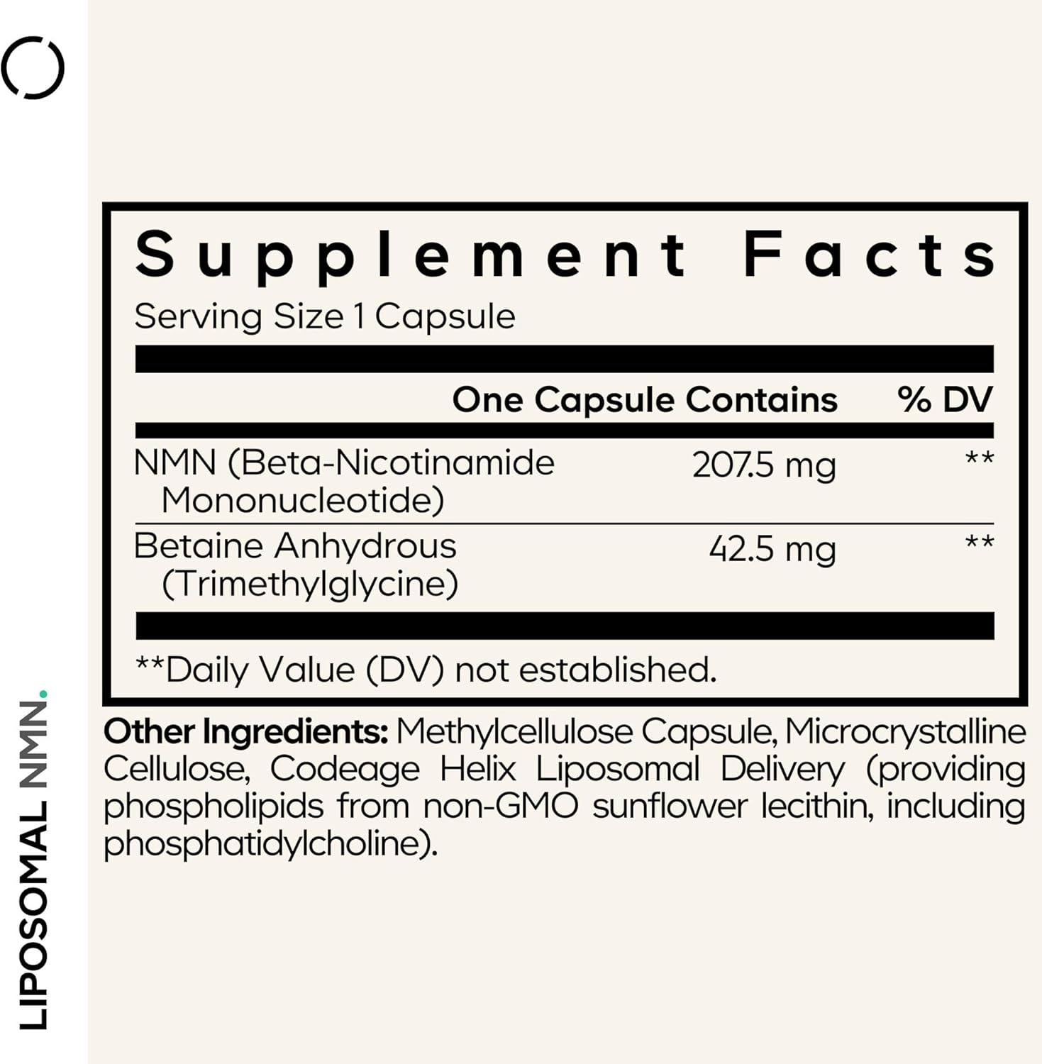 Codeage Liposomal NMN  Supplement Unflavored  30 Capsules