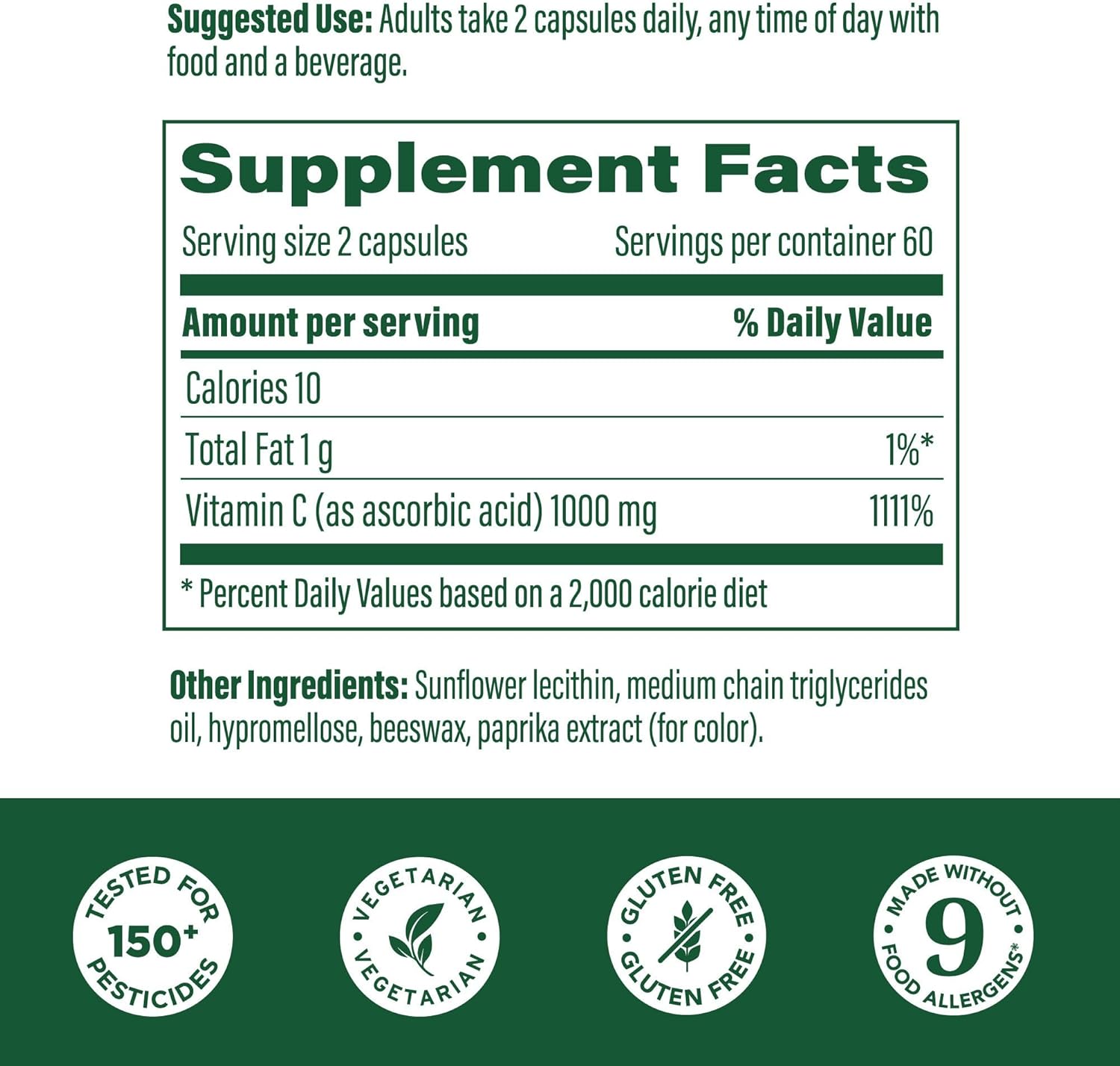 MegaFood Liposomal Vitamin C Unflavored 120 Capsules