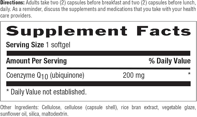 Country Life  CoQ10 200mg 60 Vegan Softgels