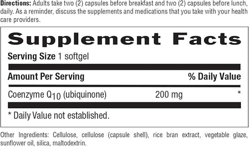 Country Life  CoQ10 200mg 60 Vegan Softgels