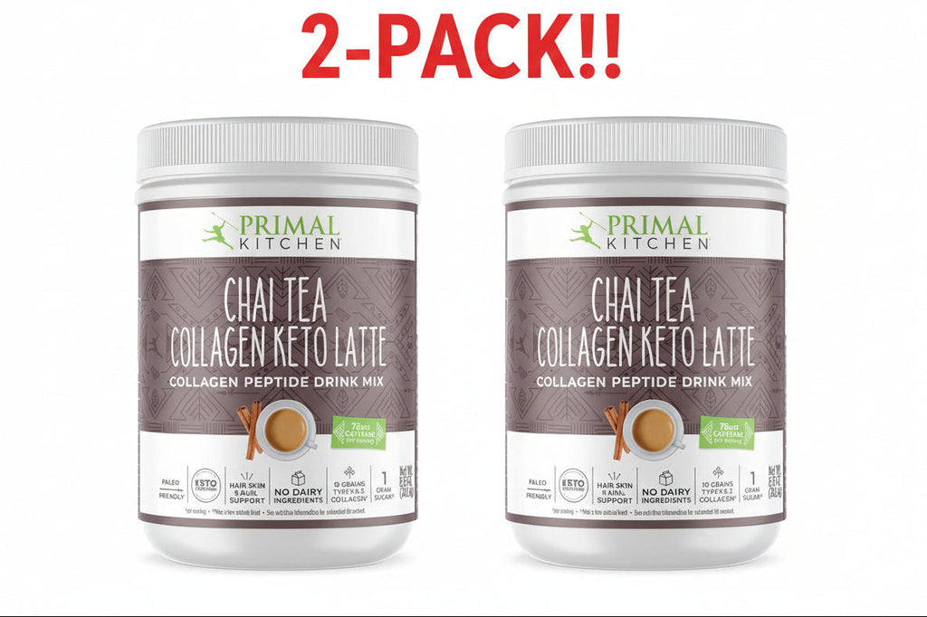 Primal Kitchen Chai Tea Collagen Keto Latte Powder, Ripe Chai Spice, 17.1 oz (Double Pack!)