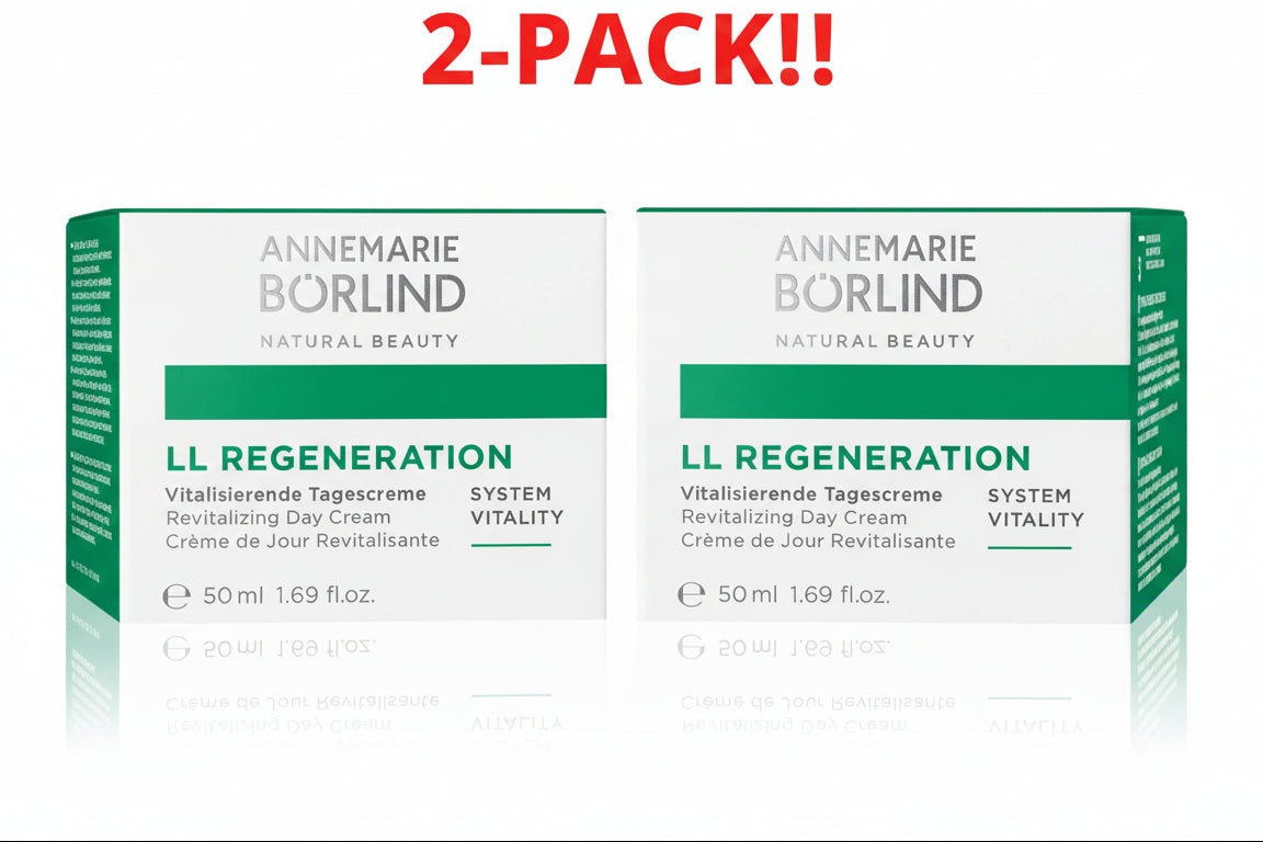 ANNEMARIE BÖRLIND - LL REGENERATION Revitalizing Day Cream, Anti-Aging Face Moisturizer (Double Pack!), 3.38 fl oz (2 x 1.69 fl oz), Unscented/Natural Floral