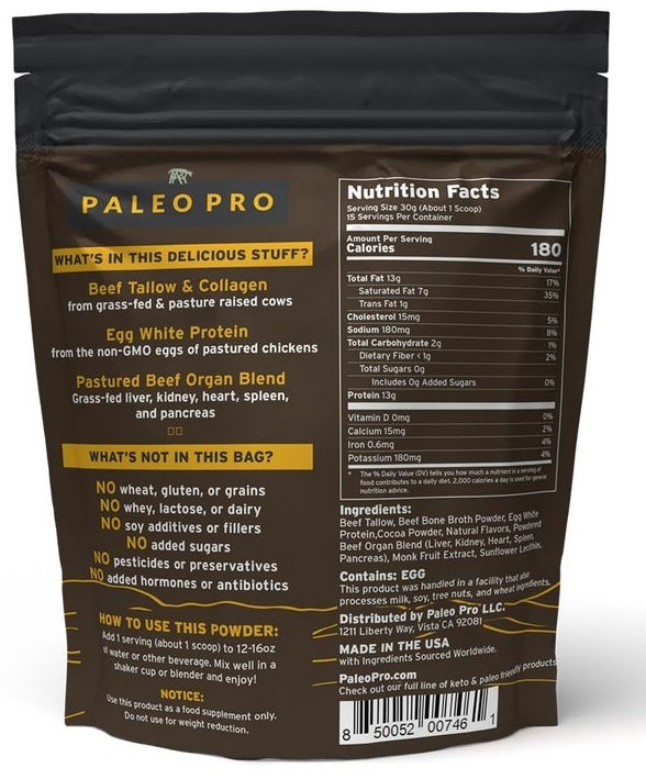 Paleo Pro Carnivore Complete Protein  Cacao 1 lb 2Pack! 2lb Total