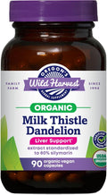 Oregon's Wild Harvest Certified Organic Milk Thistle Dandelion, 90 Count (Plus Available DISCOUNTS!!)