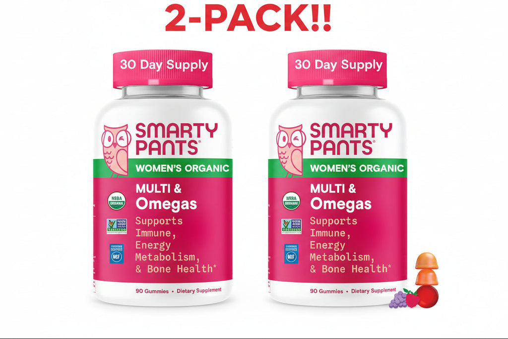 SmartyPants Women’s 50+ Multivitamin Gummy Double Pack! – Mixed Fruit Flavor – 180 Total Gummies (2 x 90ct) – Plus Available DISCOUNTS!!