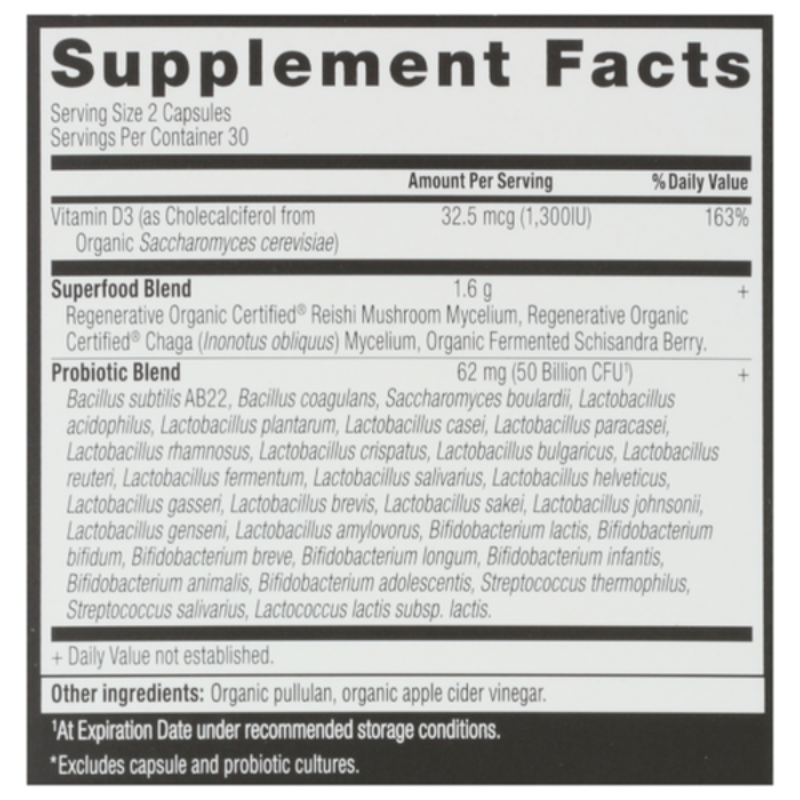 Ancient Nutrition Organic Women's Extra Strength Probiotics - 50 Billion CFU SBOs (60 Capsules)