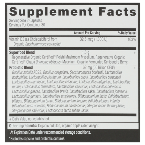 Ancient Nutrition Organic Women's Extra Strength Probiotics Double Pack (2 x 60 Capsules) - 50 Billion CFU SBOs