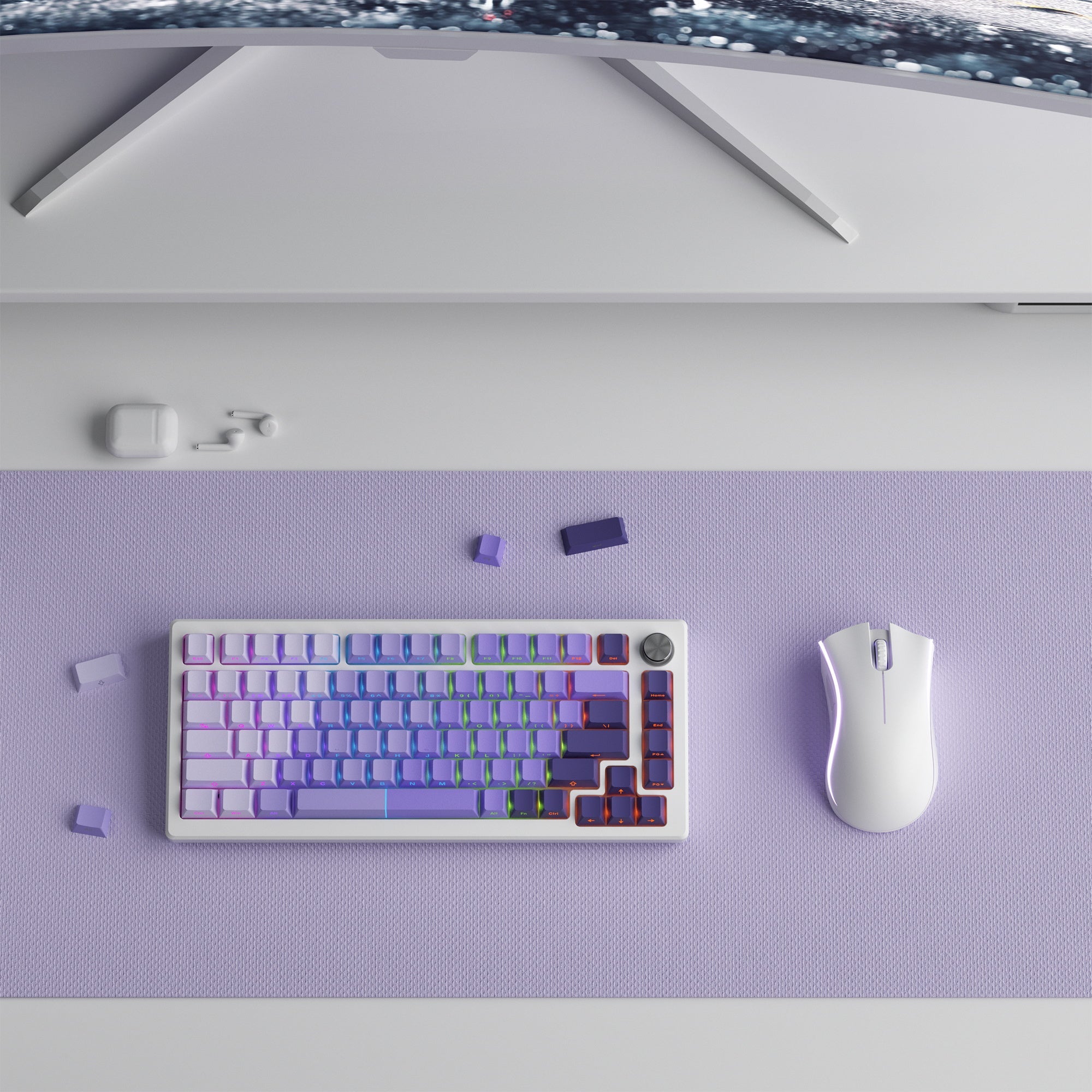 XVX Gradient X-axis Series 121-Key Side-Printed Cherry Profile Keycap (5 Colors)
