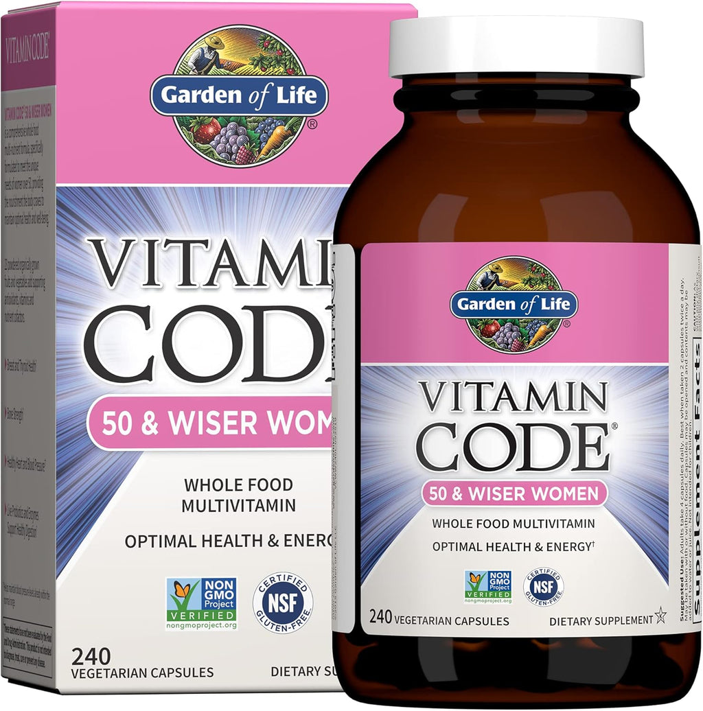 Garden of Life Vitamin Code 50 & Wiser Women's 240 Vegetarian Capsules