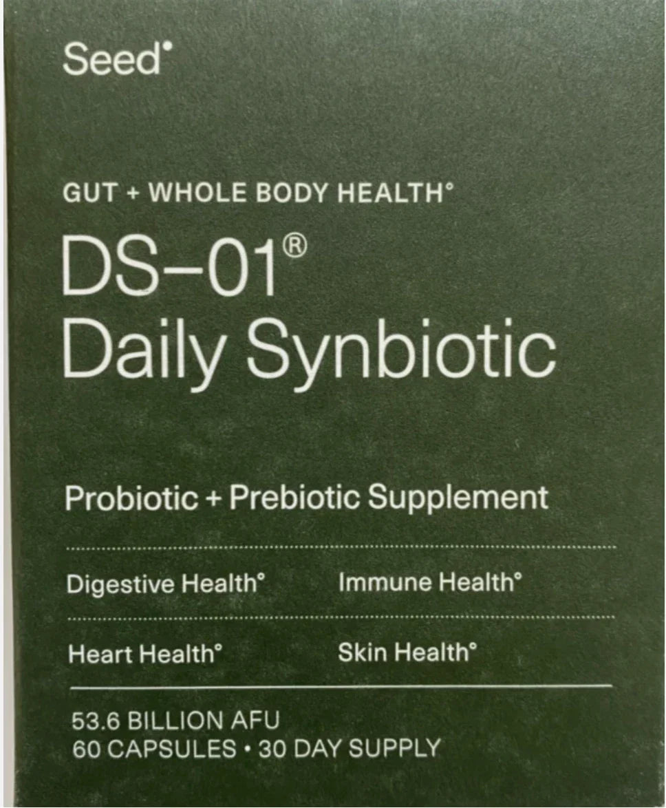 SEED DS-01 Daily Synbiotic (Probiotic + Prebiotic) | 24 Strains for Gut, Skin & Digestive Health | 60 Capsules (30-Day Supply)