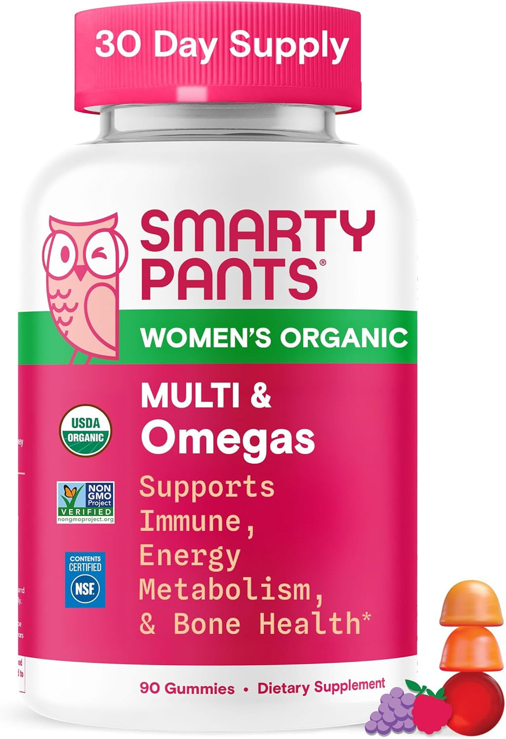 SmartyPants Organic Women's Multivitamin Gummies, 120 Count (30 Day Supply) – Plus Available DISCOUNTS!!