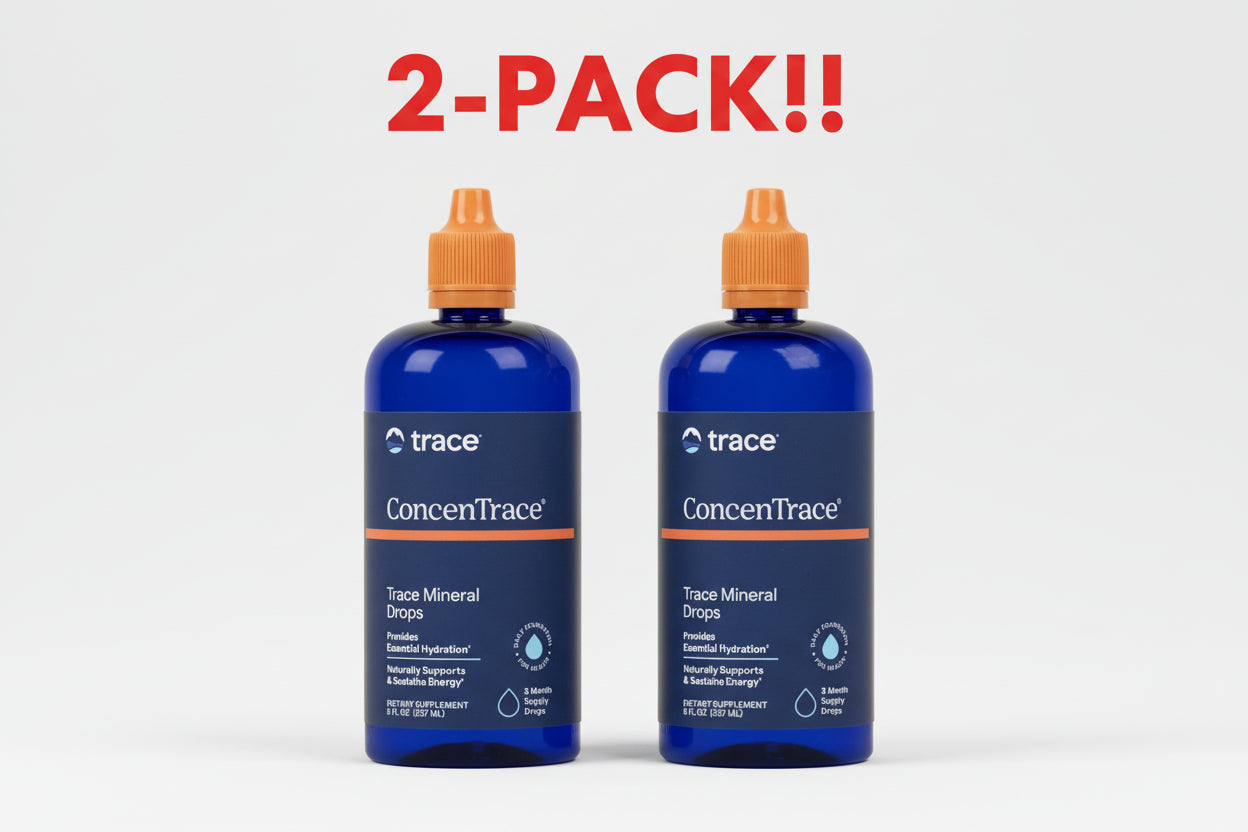 Trace Minerals ConcenTrace Trace Mineral Drops, 8 fl oz (192 Servings Total), Unflavored - Double Pack! Plus Available DISCOUNTS!!