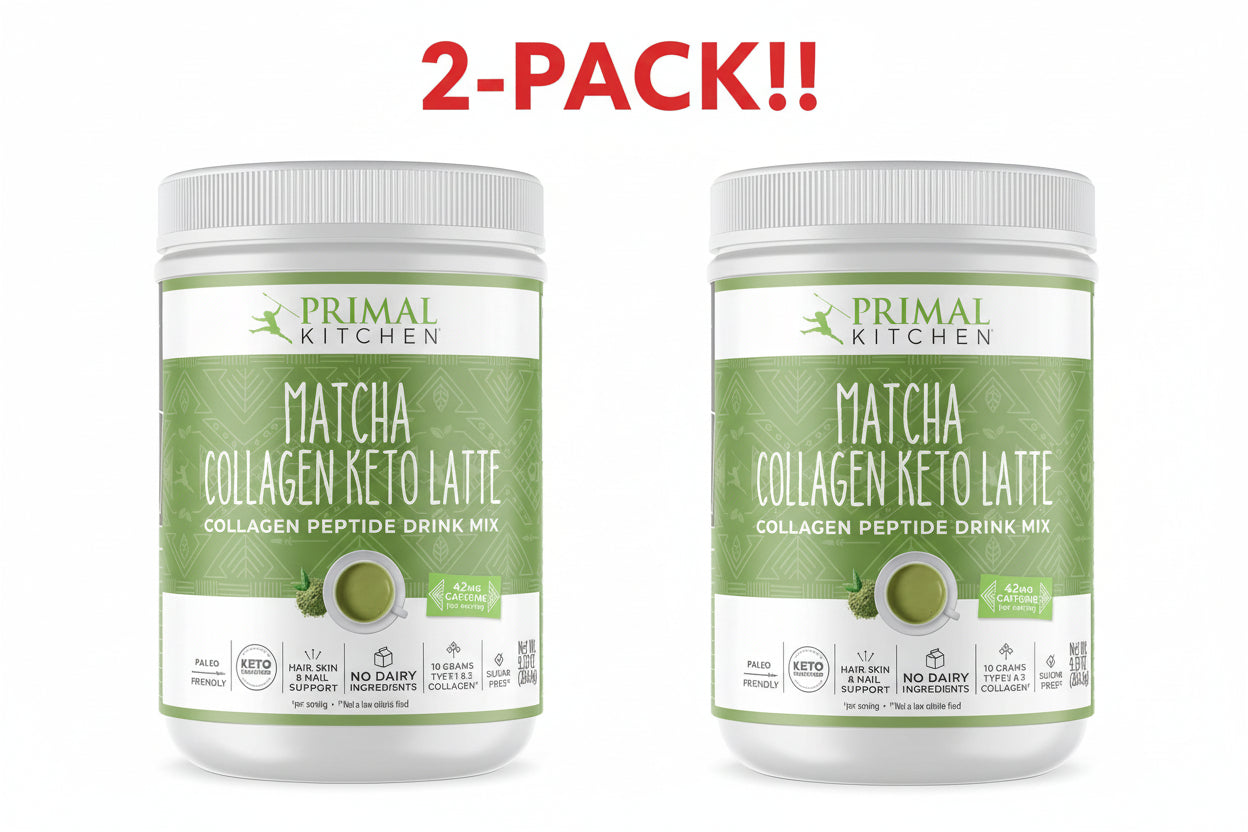 Primal Kitchen Matcha Collagen Keto Latte Powder, Matcha, 18.66 oz (2 x 9.33 oz) – Double Pack! Plus Available DISCOUNTS!!