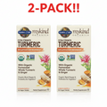 Garden of Life mykind Organics Extra Strength Turmeric 120 Tablets 2Pack! 240 Tablets Total