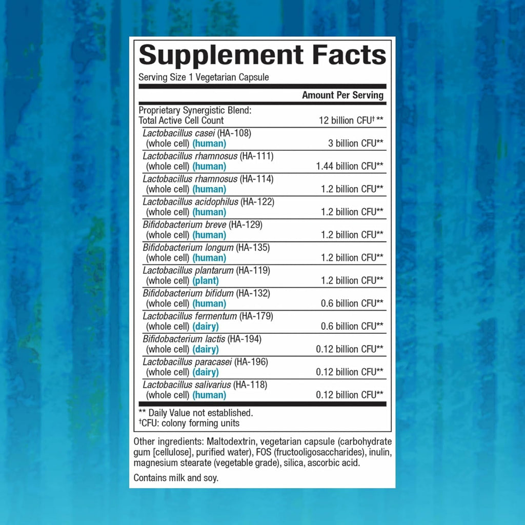 Natural Factors Ultimate Probiotic 12/12 Formula 12 Billion 120 Vegetarian Capsules 2Pack! 140 Capsules Total