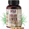Wild Society USA Grass Fed Beef Liver Capsules – 3000mg Max Strength Superfood for Energy & Detox (180 Desiccated Capsules, Unflavored)