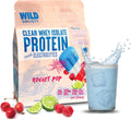 Wild Society Clear Protein Powder + Electrolytes (Rocket Pop, 16 oz) | 20g Clear Whey Isolate | Zero Sugar Post Workout Drink