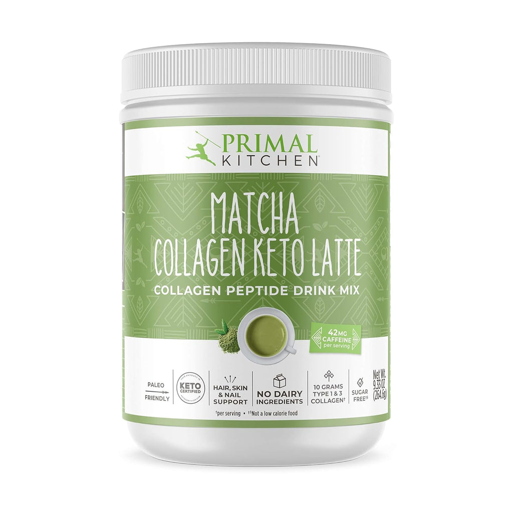 Primal Kitchen Matcha Collagen Keto Latte Powder, 9.33 oz (Approx. 18 Servings) – Plus Available DISCOUNTS!!