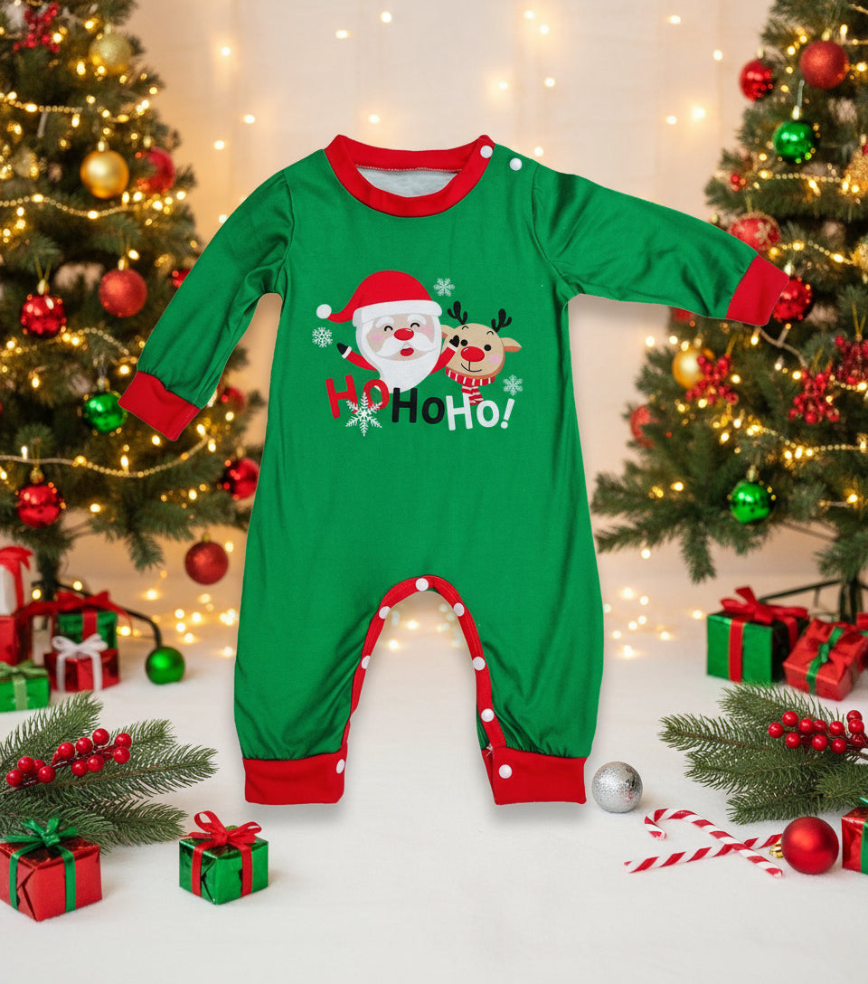 Family Matching Christmas Pajamas Set – Santa Claus Top & Sleepwear for Family