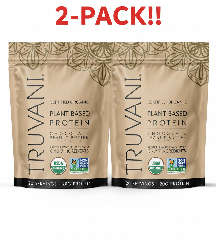 Truvani Plant Based Protein  Chocolate Peanut Butter 20 Servings 2Pack! 40 Servings Total
