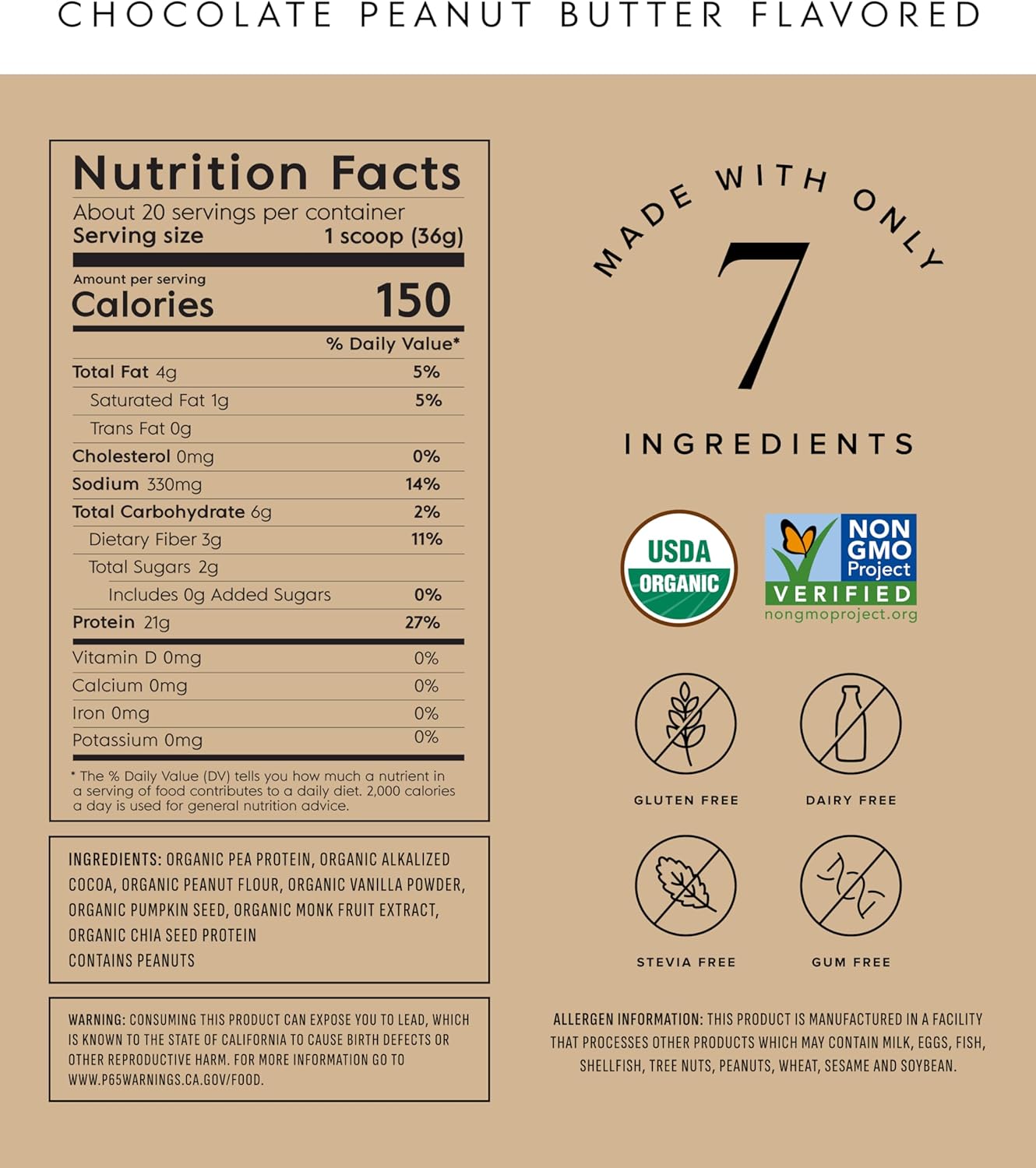 Truvani Plant Based Protein  Chocolate Peanut Butter 20 Servings 2Pack! 40 Servings Total
