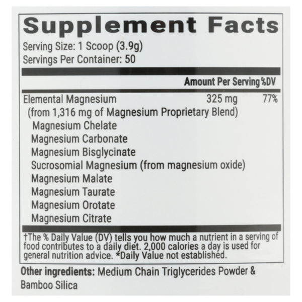 Bioptimizers Magnesium Breakthrough Powder (Unflavored), 6.88 oz - 7 Forms of Magnesium for Sleep, Stress & Energy