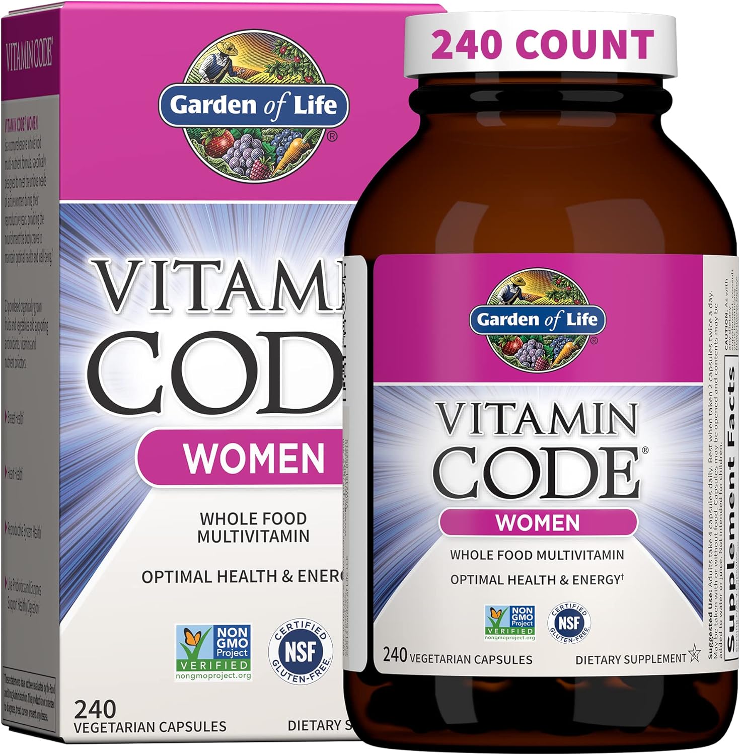 Garden of Life Vitamin Code Raw Vitamin C 120 Vegan Capsules
