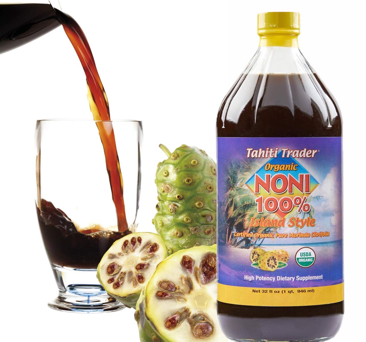 Tahiti Trader Island Style High Potency Noni Juice, 32 fl oz (1 Quart) – Plus Available DISCOUNTS!!