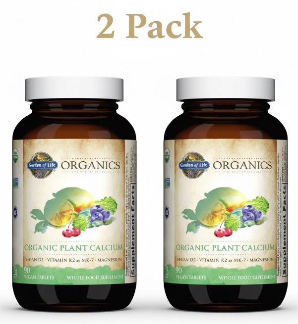 Garden of Life Organic Plant Calcium 90 Tablets 2Pack! 180 Tablets Total