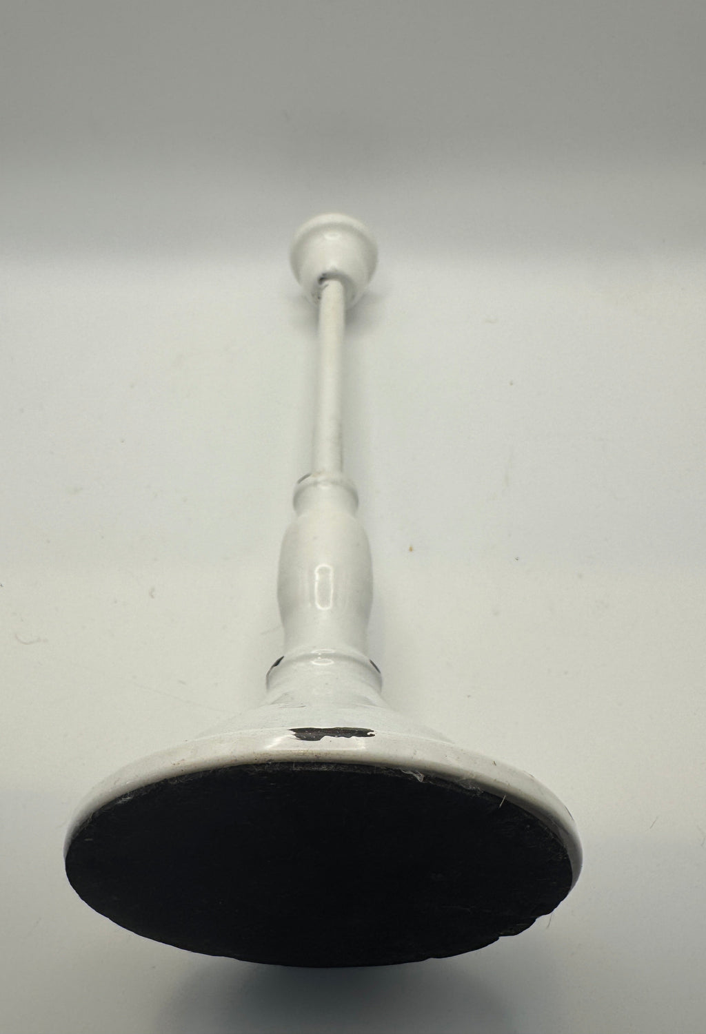 Distressed White Metal Candle Holder (9" or 11")