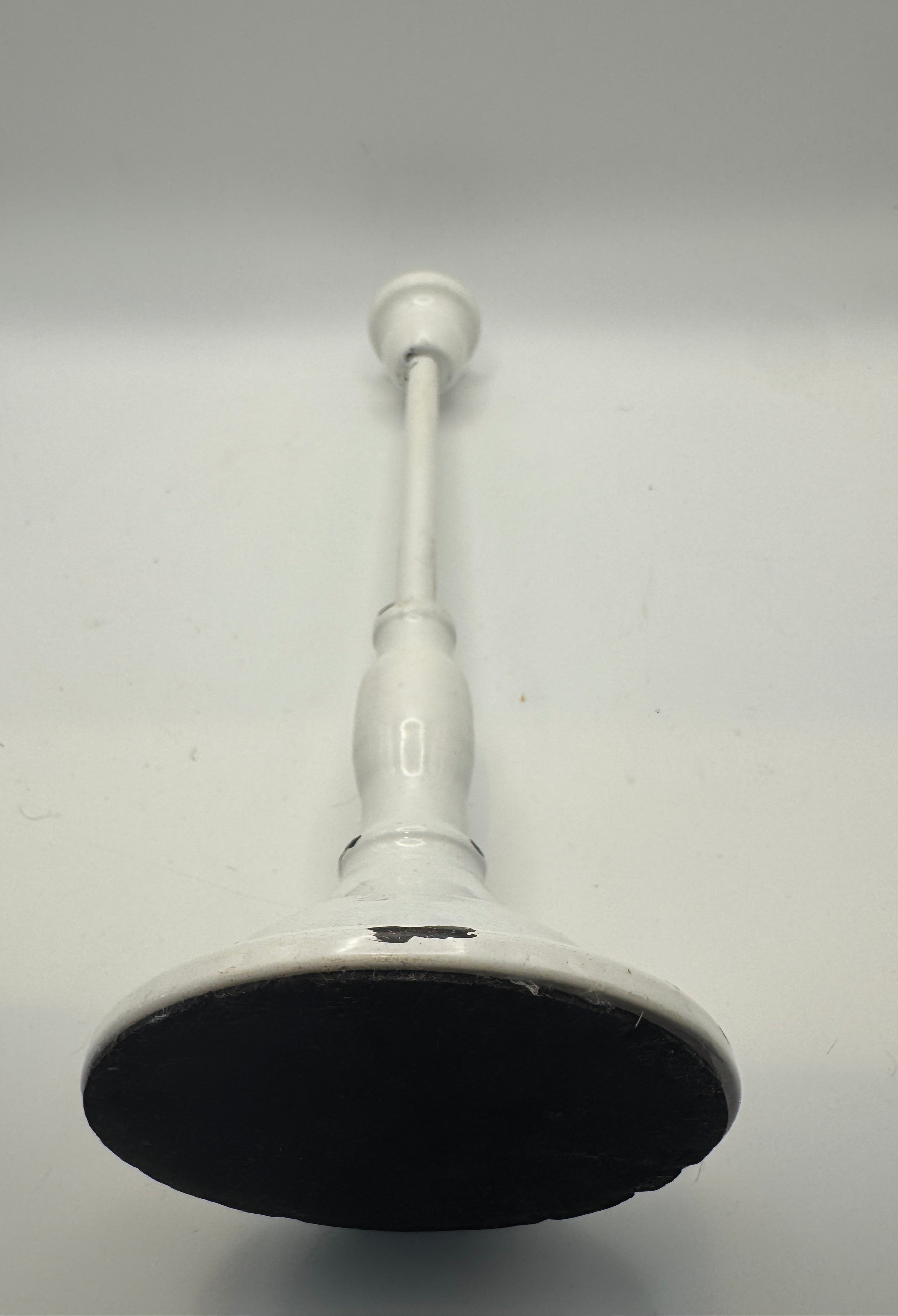Distressed White Metal Candle Holder (9" or 11")