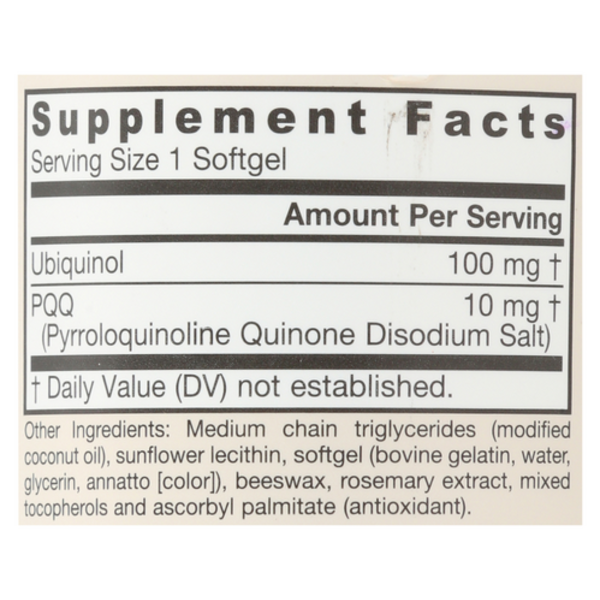 Jarrow Formulas QH-Absorb + PQQ 60 Soft-gels