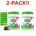 Orgain Organic Vegan Protein Powder (16.3 Oz Each) 2 Pack! - Creamy Chocolate Fudge | 21g Plant-Based Protein