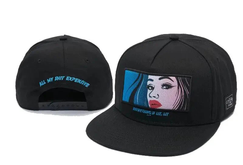 Skull Hand Snapback Hat – Flat Bill Adjustable Baseball Cap