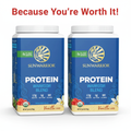 SunWarrior Protein Warrior Blend 1.65 Lb Vanilla Plant Protein Powder 2 Containers TWO!