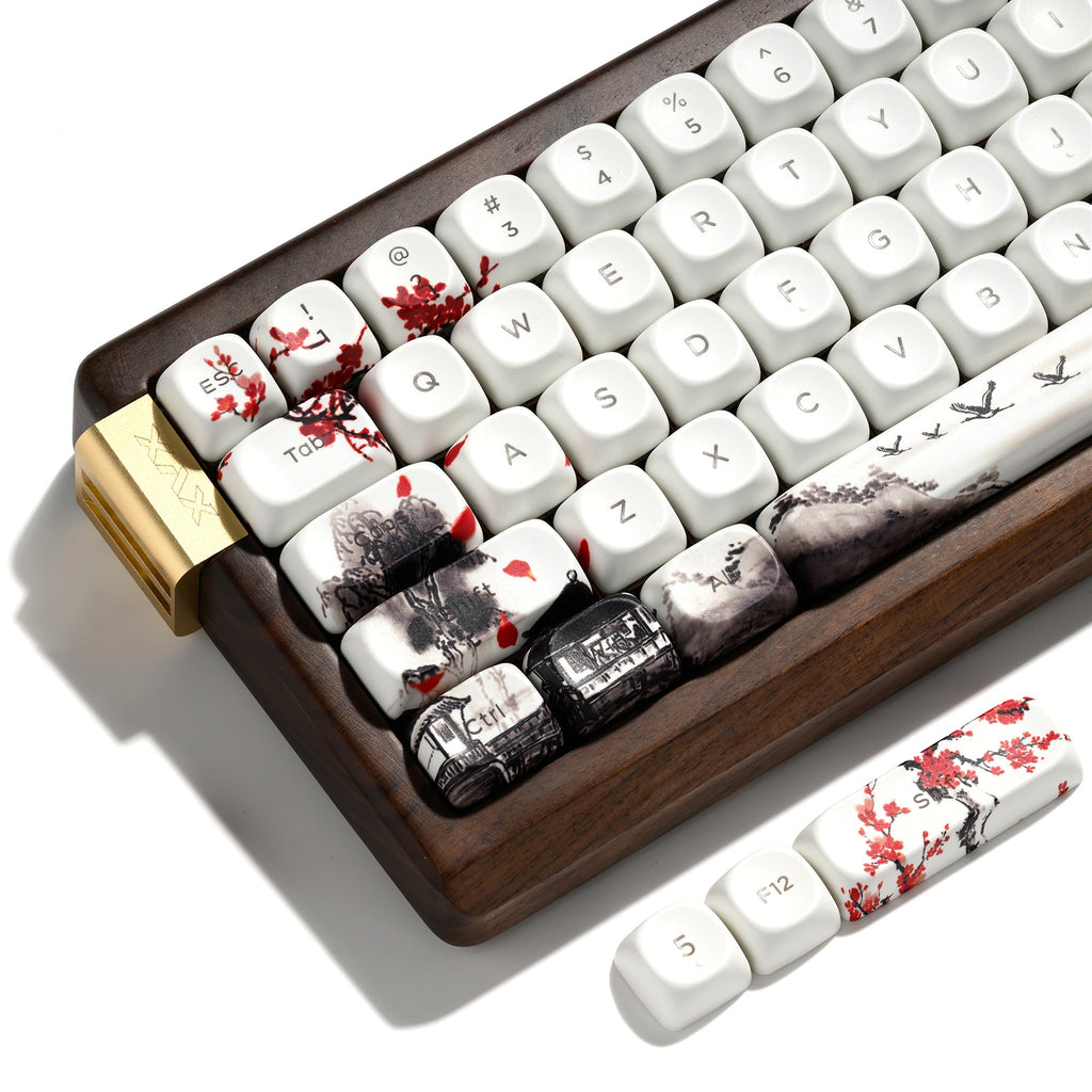 XVX Plum Blossom MOA Profile Shine-Through Dye-Sublimation PBT Keycap Set