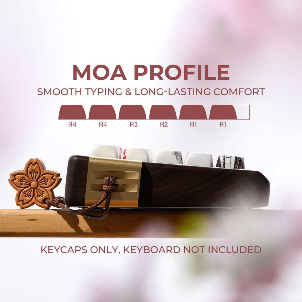 XVX Plum Blossom MOA Profile Shine-Through Dye-Sublimation PBT Keycap Set