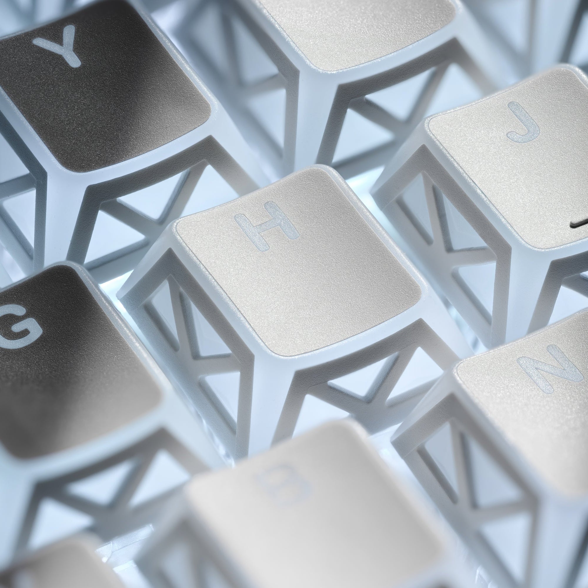 XVX PRISM Refraction Shine-Through Cherry Profile 130-Key PBT Keycap Set